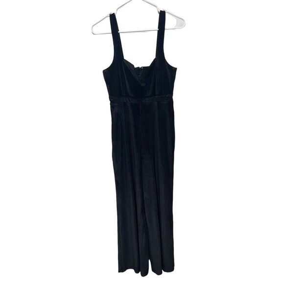L*Space Wide Leg Sleeveless Velvet Corduroy Vera Jumper Black Size Small Y2K - Picture 1 of 11